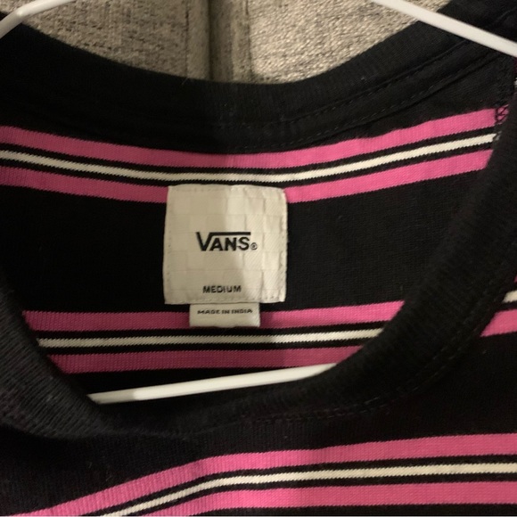 Black and pink stripped vans t-shirt. Medium. - Picture 4 of 4